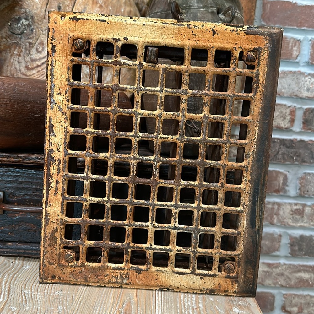 Vintage Antique Cast Iron Floor Register Vent Cover